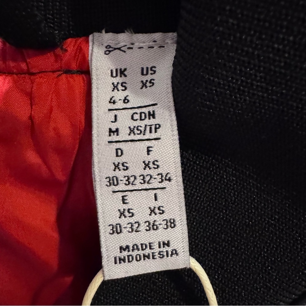 Adidas Vichy Black & White Houndstooth Bomber with Red Lining - Picture 6 of 8